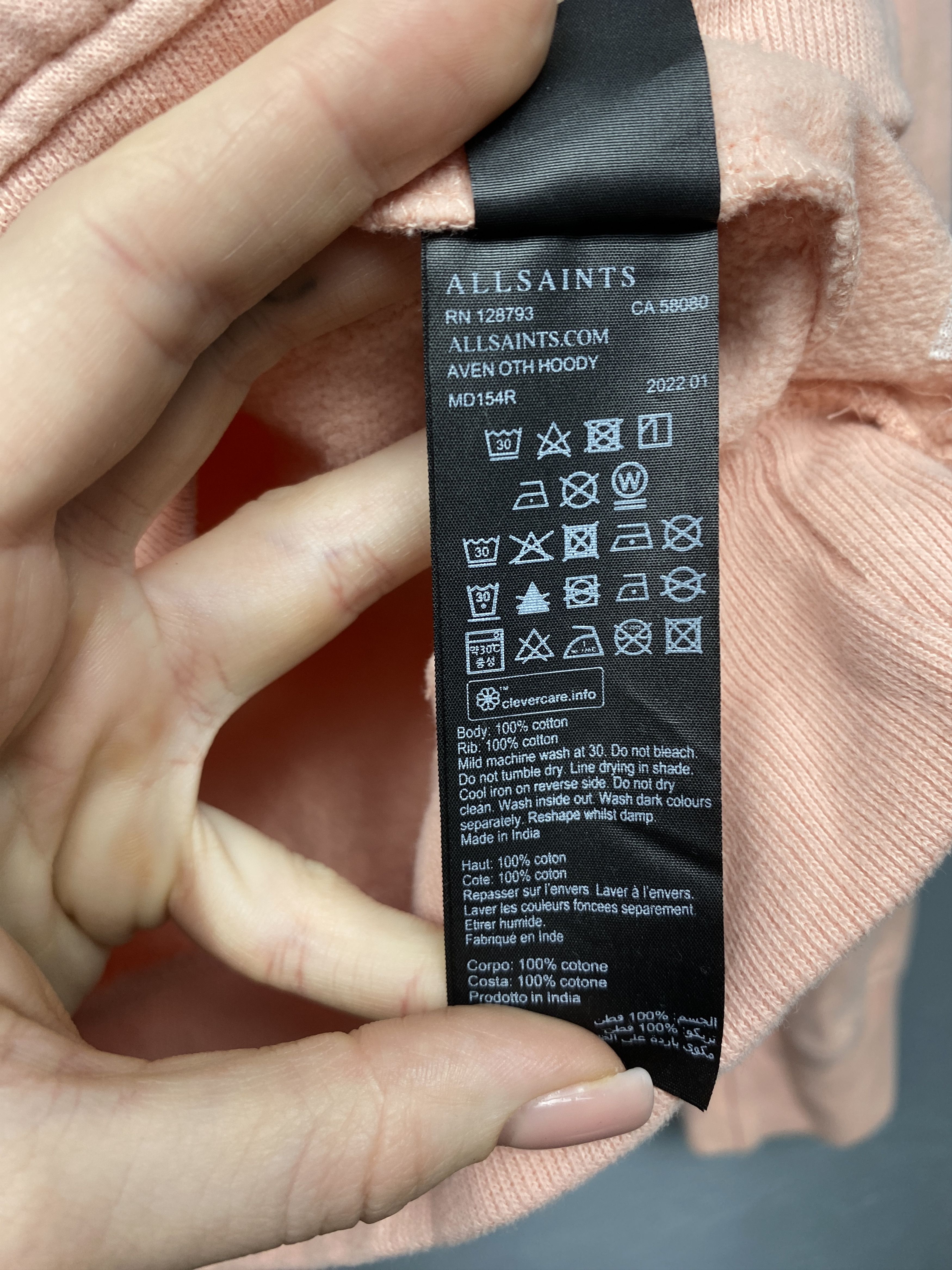 Allsaints × Vintage Allsaints Vintage Mens Aven OTH Hoodie Size US M / EU 48-50 / 2 - 5 Thumbnail