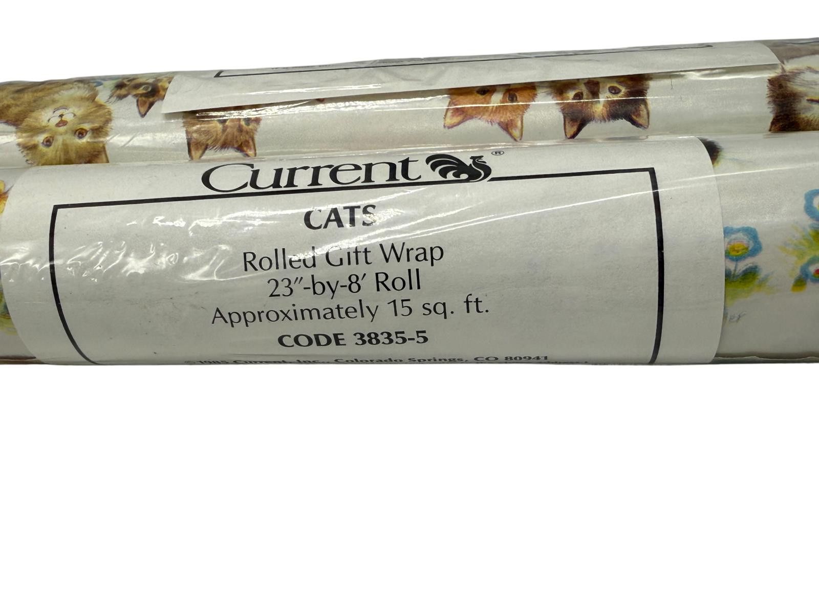Other Vintage Sealed 1985 Current Cats Rolled Gift Wrap Size ONE SIZE - 3 Thumbnail