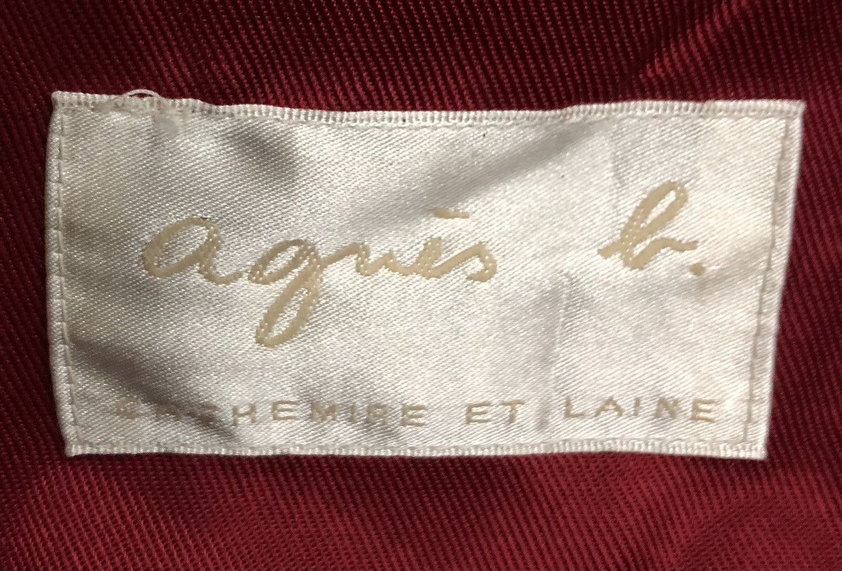 agnes b. Agnes b. Burgundy Wool-Blend Double-Breasted Coat Made Japan Size M / US 6-8 / IT 42-44 - 10 Thumbnail