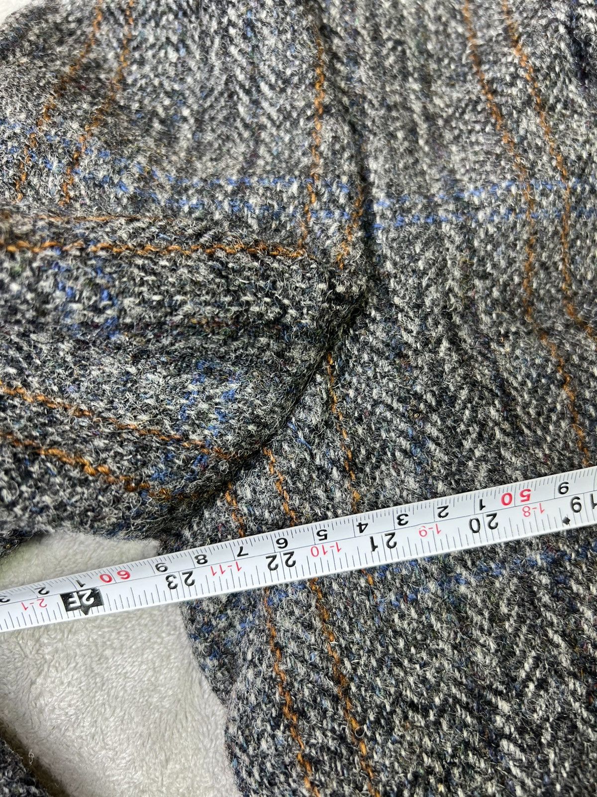 Harris Tweed Canda Wool Tweed Blazer Grey Herringbone Jacket Size 52 Size 52S - 10 Thumbnail