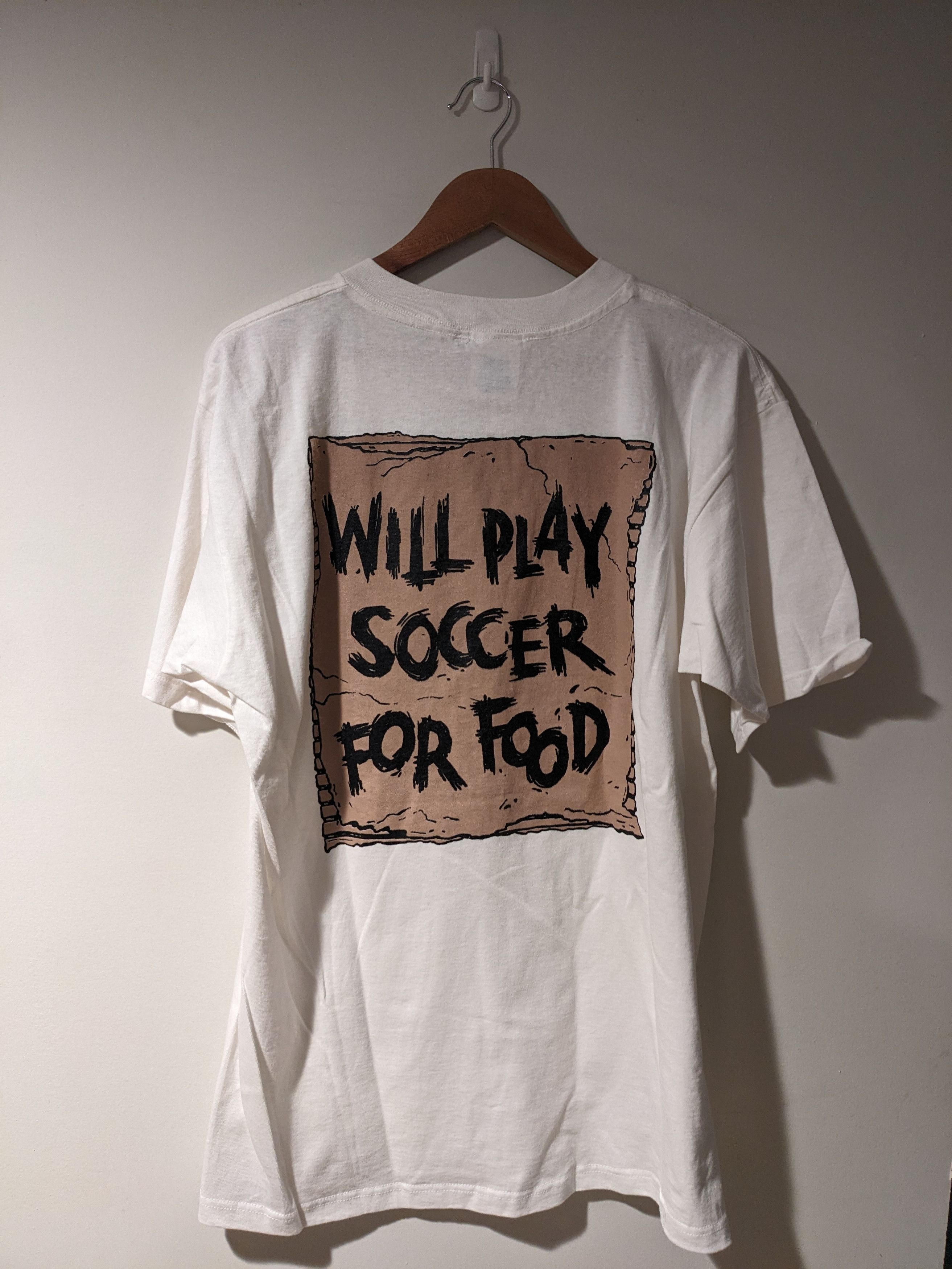 Vintage 90s Utopia Sports Will Play Soccer for Food T-Shirt