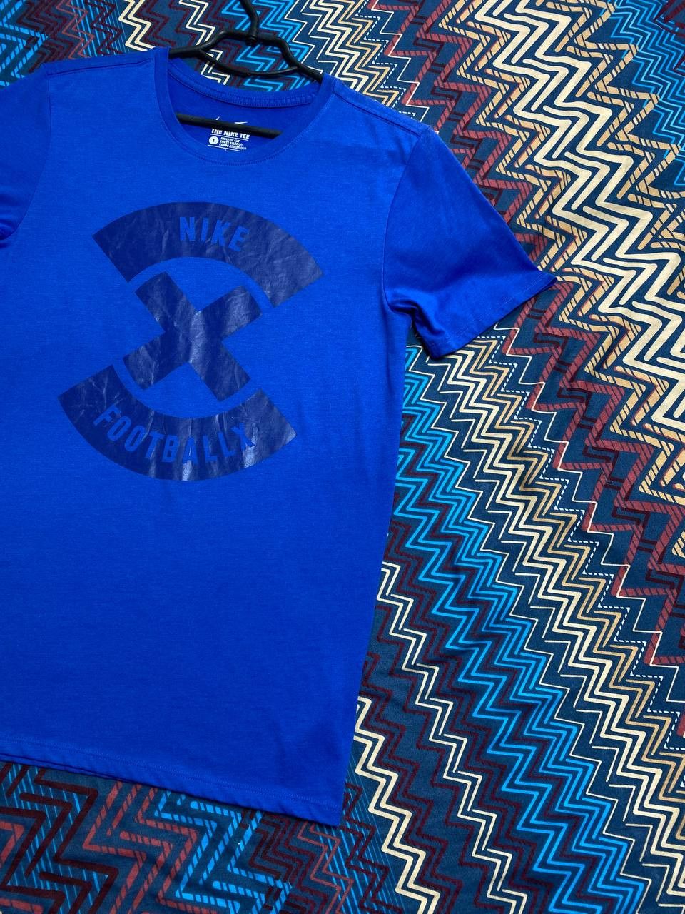 Nike × Vintage 90s VIntage Nike Y2k Big Logo Navy Tshirt Size US S / EU 44-46 / 1 - 15 Thumbnail
