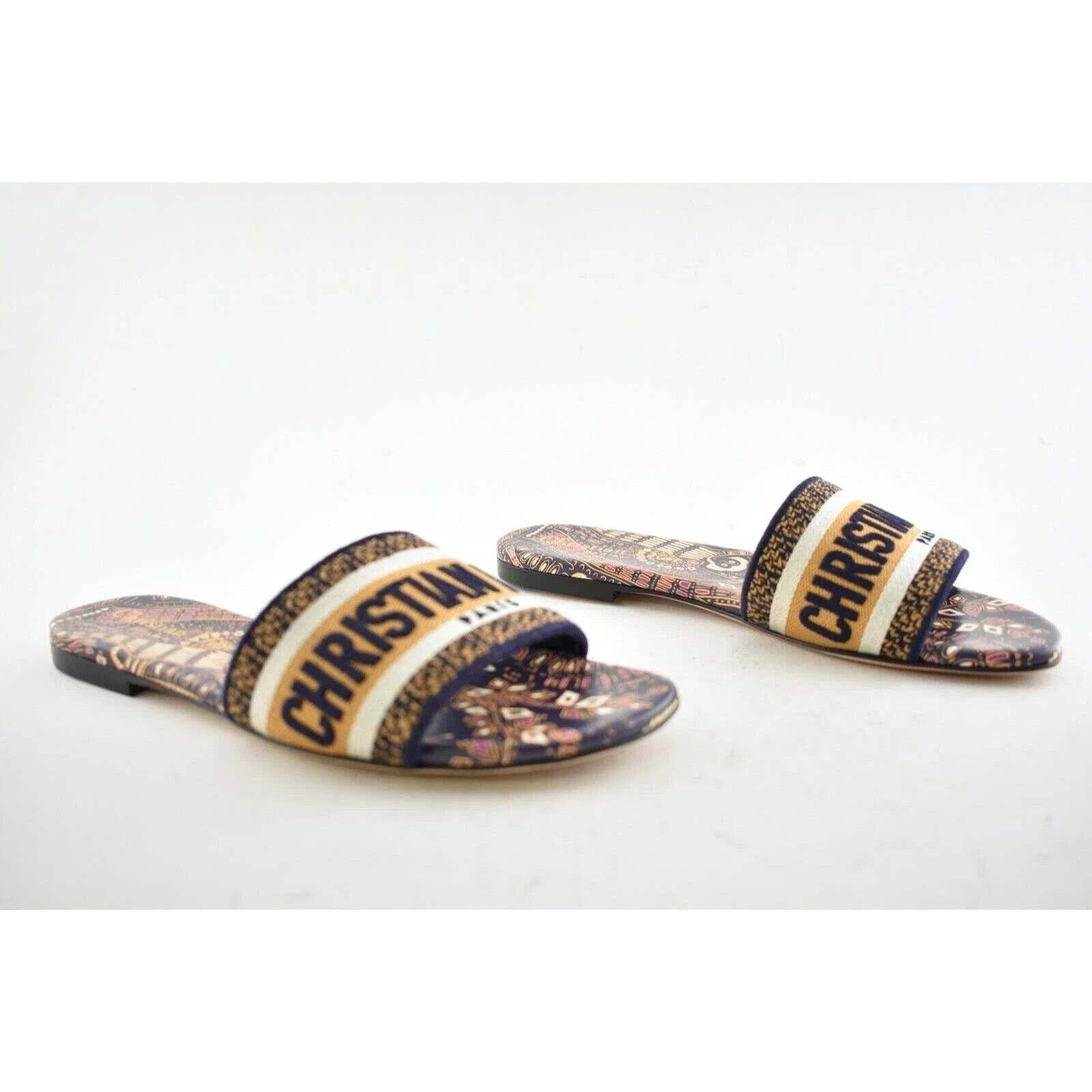Dior Dway Animals Logo Slide Mule Flat Sandal 35 Size US 5 / IT 35 - 5 Thumbnail