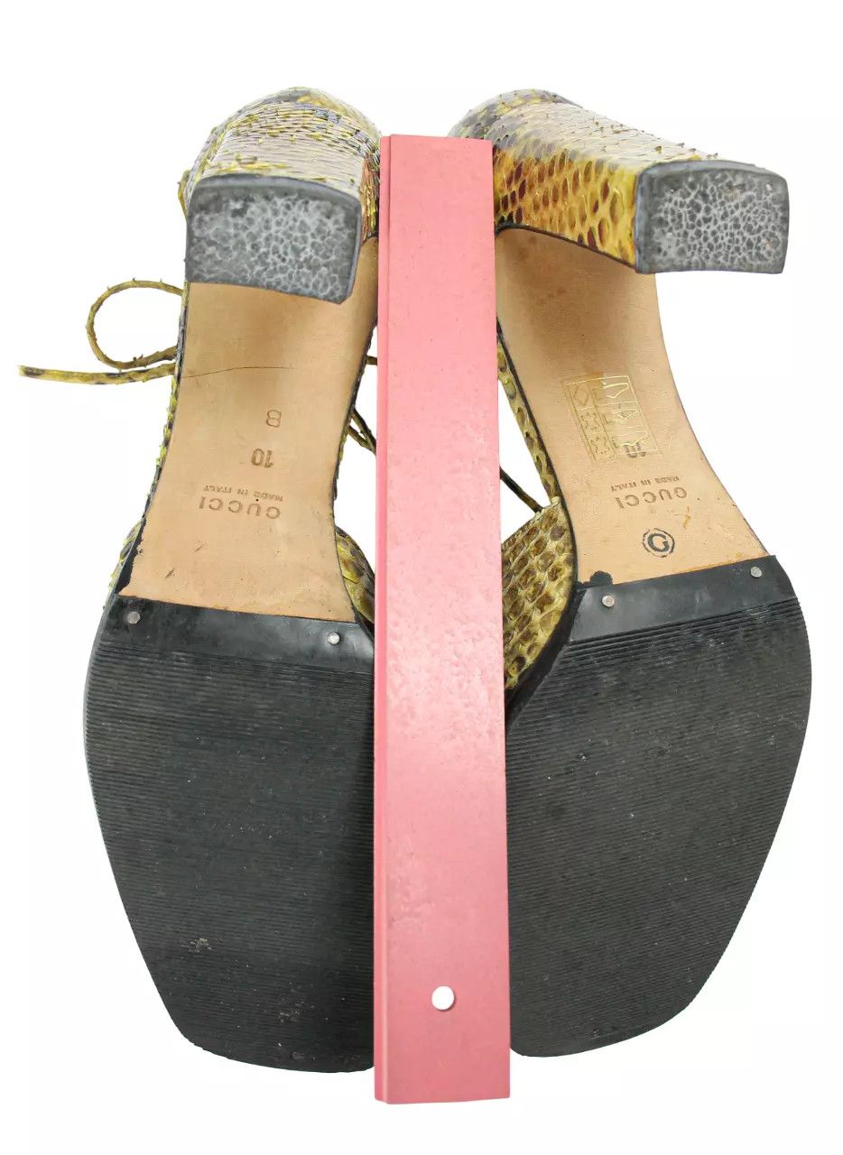 Gucci GUCCI SS 1996 Women's EU 41 Python Horse-Bit Block Heels Size US 11 / IT 41 - 13 Thumbnail