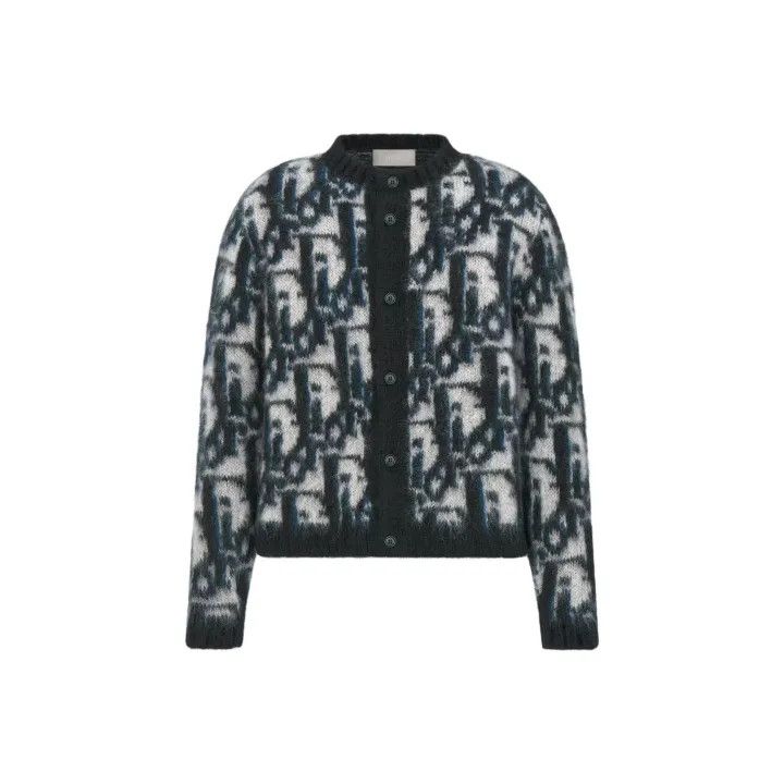 Dior Blue Printed Long Sleeve Knitwear 0079