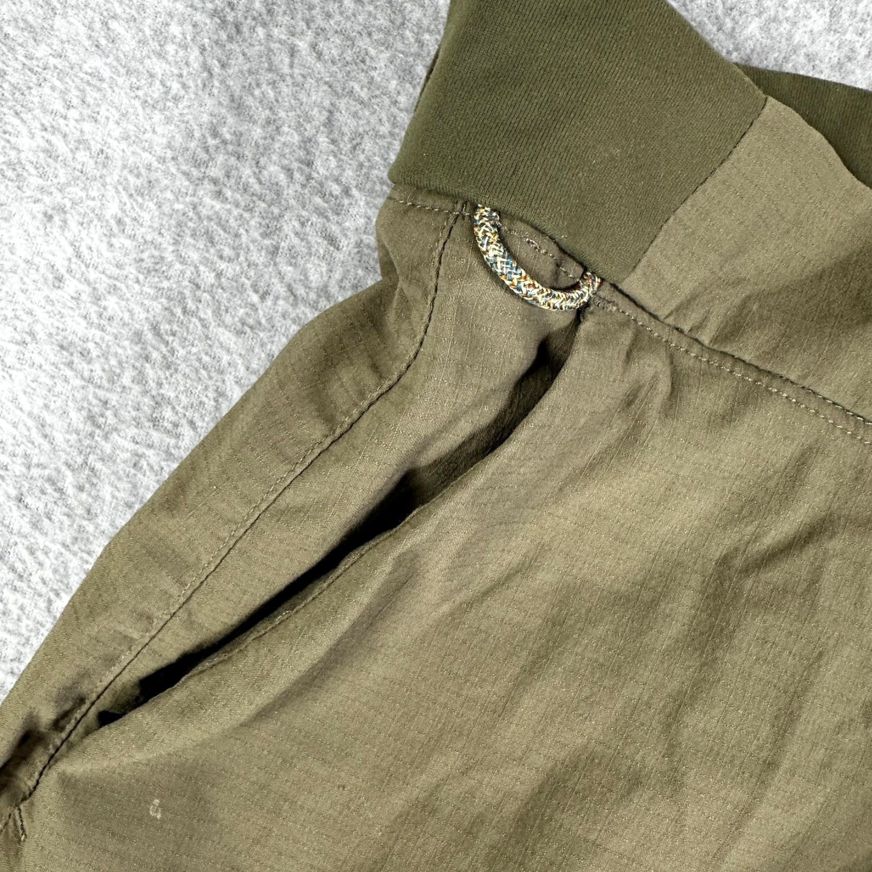 Vintage Backcountry Green Lightweight Womens 12 Straight Pants Elastic Waist Travel Hiking Casual Size 34" / US 12 / IT 48 - 3 Thumbnail