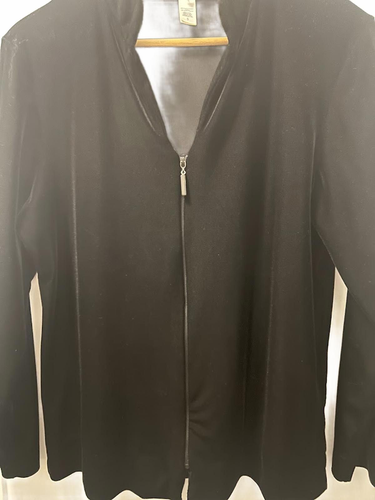 Oscar De La Renta Vintage Black Velour Oscar De La Renta zip jacket small Size S / US 4 / IT 40 - 6 Thumbnail
