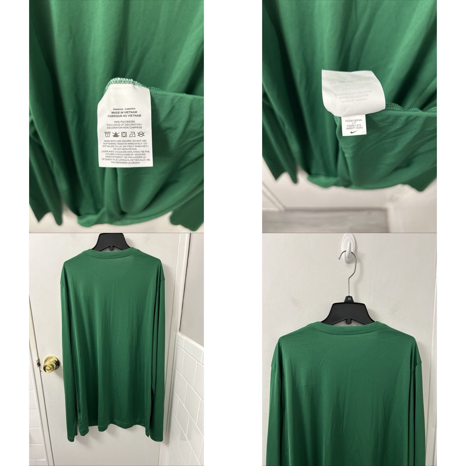 Nike Nike Dri-Fit Shirt Mens L Green Celtics Long Sleeve Basketball Logo Crew Neck Size US L / EU 52-54 / 3 - 8 Thumbnail