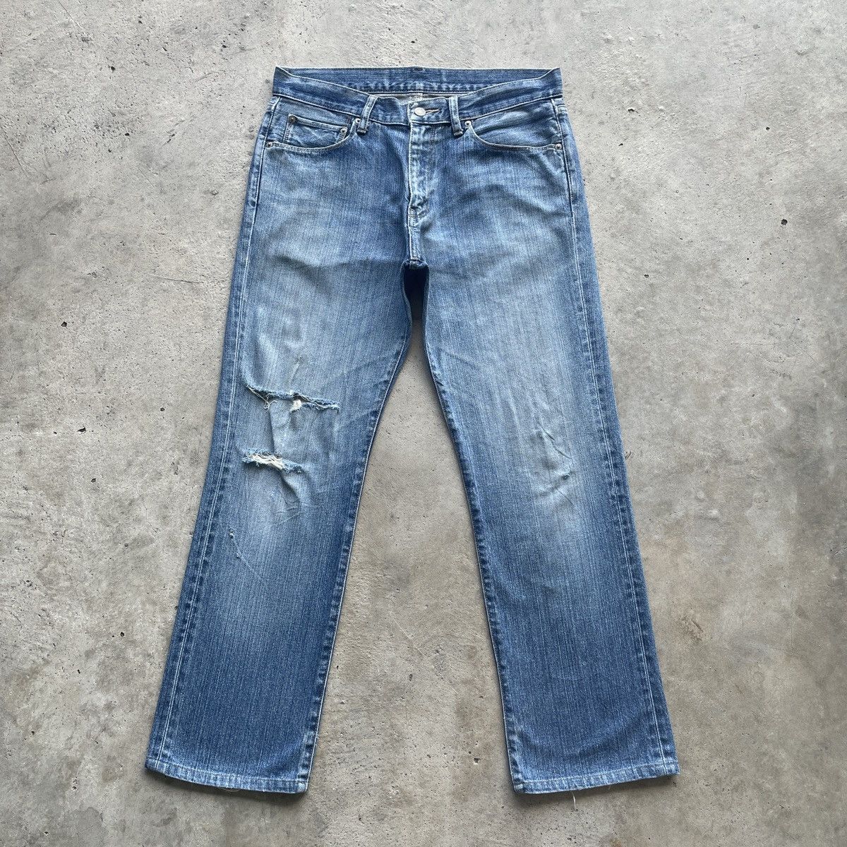 Japanese Brand Vintage Japanese Broken Denim Distressed Jeans Faded Pants Size US 32 / EU 48 - 1 Thumbnail