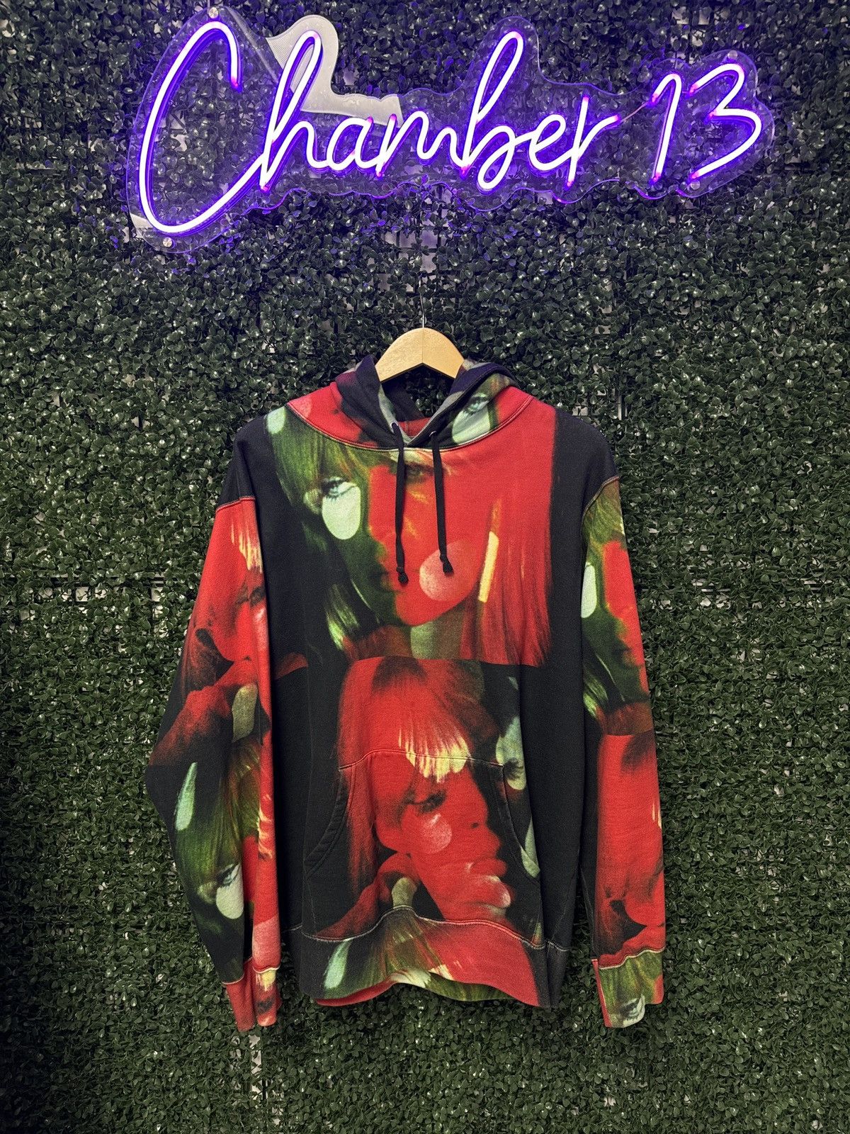 image of Supreme Hoodie Red Multi, Men's (Size Large)