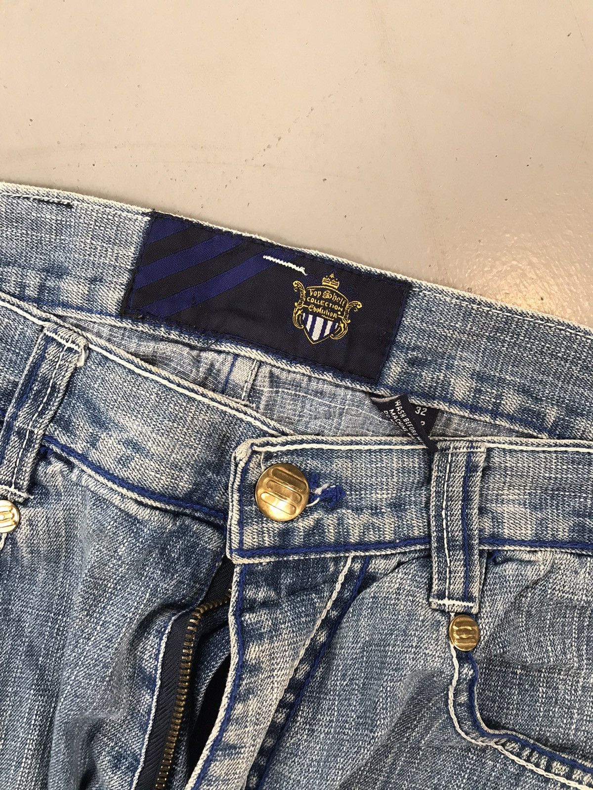 JNCO × Southpole × Vintage Vintage top shield big logo blue stitch baggyfit denim Size US 34 / EU 50 - 4 Thumbnail