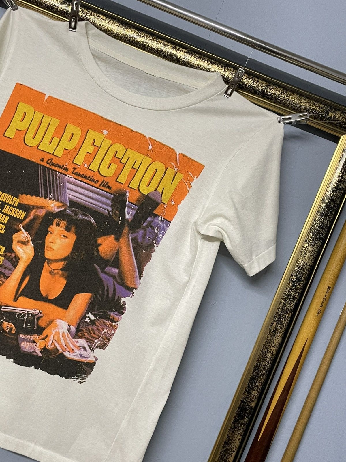 Vintage Vintage 90s Japan Designer Pulp Fiction Single Stitch Tshirt Size US S / EU 44-46 / 1 - 4 Thumbnail