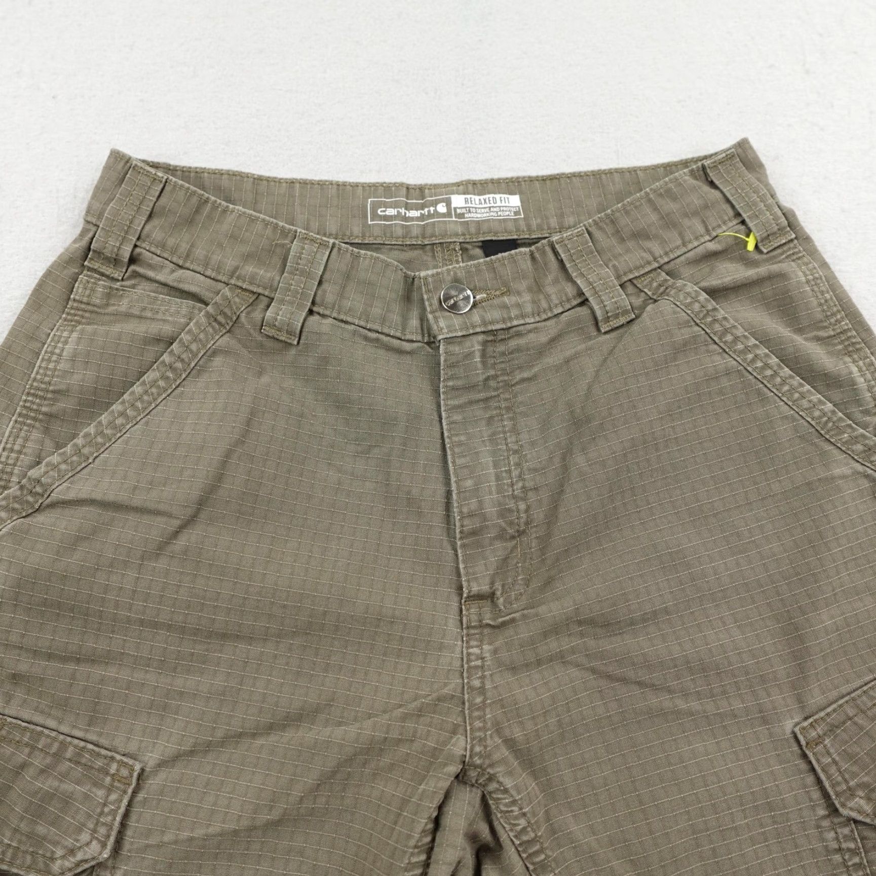 Carhartt VINTAGE not applicable; create title: Carhartt Shorts Mens 30 Green Force Relaxed Fit Ripstop Cargo Work Heavy Duty Casual Outdoor Size US 30 / EU 46 - 2 Thumbnail
