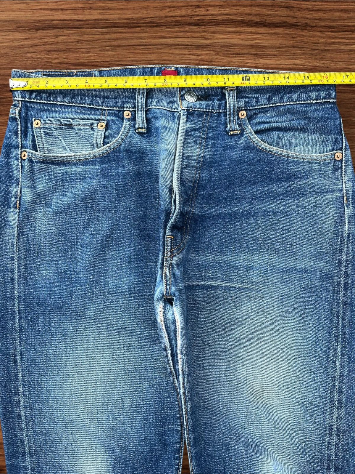 Japanese Brand Vintage Japanese Brand Buttonfly Redline Selvedge Jeans Size US 32 / EU 48 - 18 Thumbnail