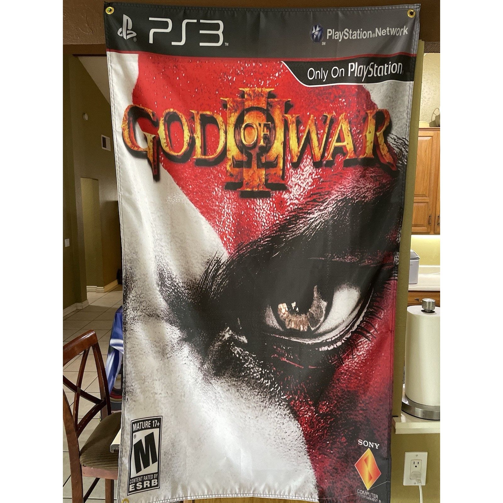 Playstation God Of War III 5' Flag Banner Poster Sony PlayStation 3 PS3 Size ONE SIZE - 1 Thumbnail