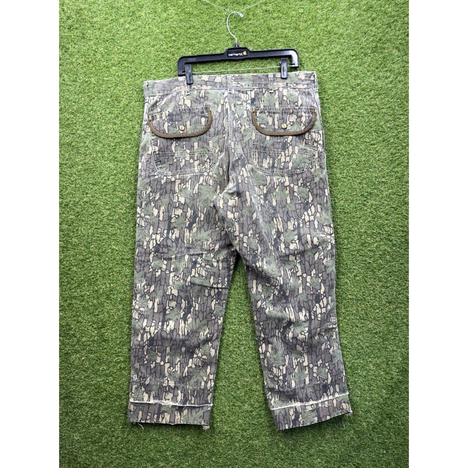 Carhartt VINTAGE Carhartt Pants Real Tree Camo Double Knee Workwear 38x28 Mens 80s Carpenter Camouflage 80s Mens Size US 38 / EU 54 - 2 Thumbnail