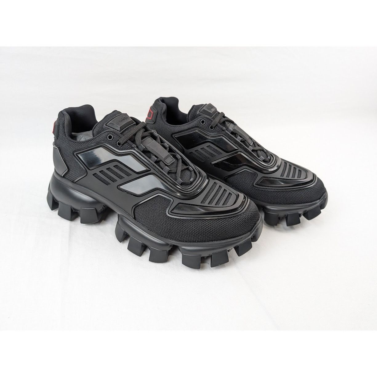 Prada o1rshd1 Rubber Knit Sneakers in Nero 9.5 US Size US 9.5 / EU 42-43 - 14 Thumbnail