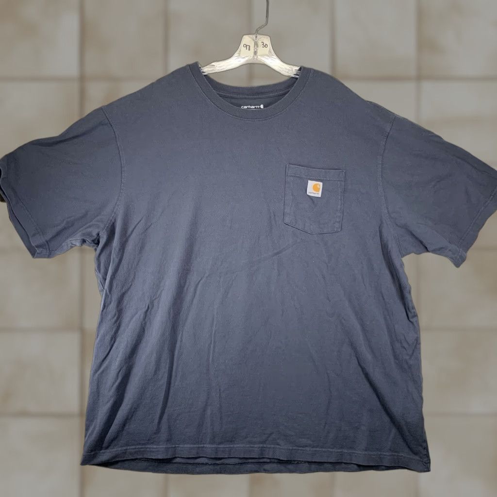 Carhartt Carhartt Mens Blue Stone 3XL Short Sleeve T-Shirt Loose Fit All Cotton EUC Size US XXL / EU 58 / 5 - 1 Thumbnail