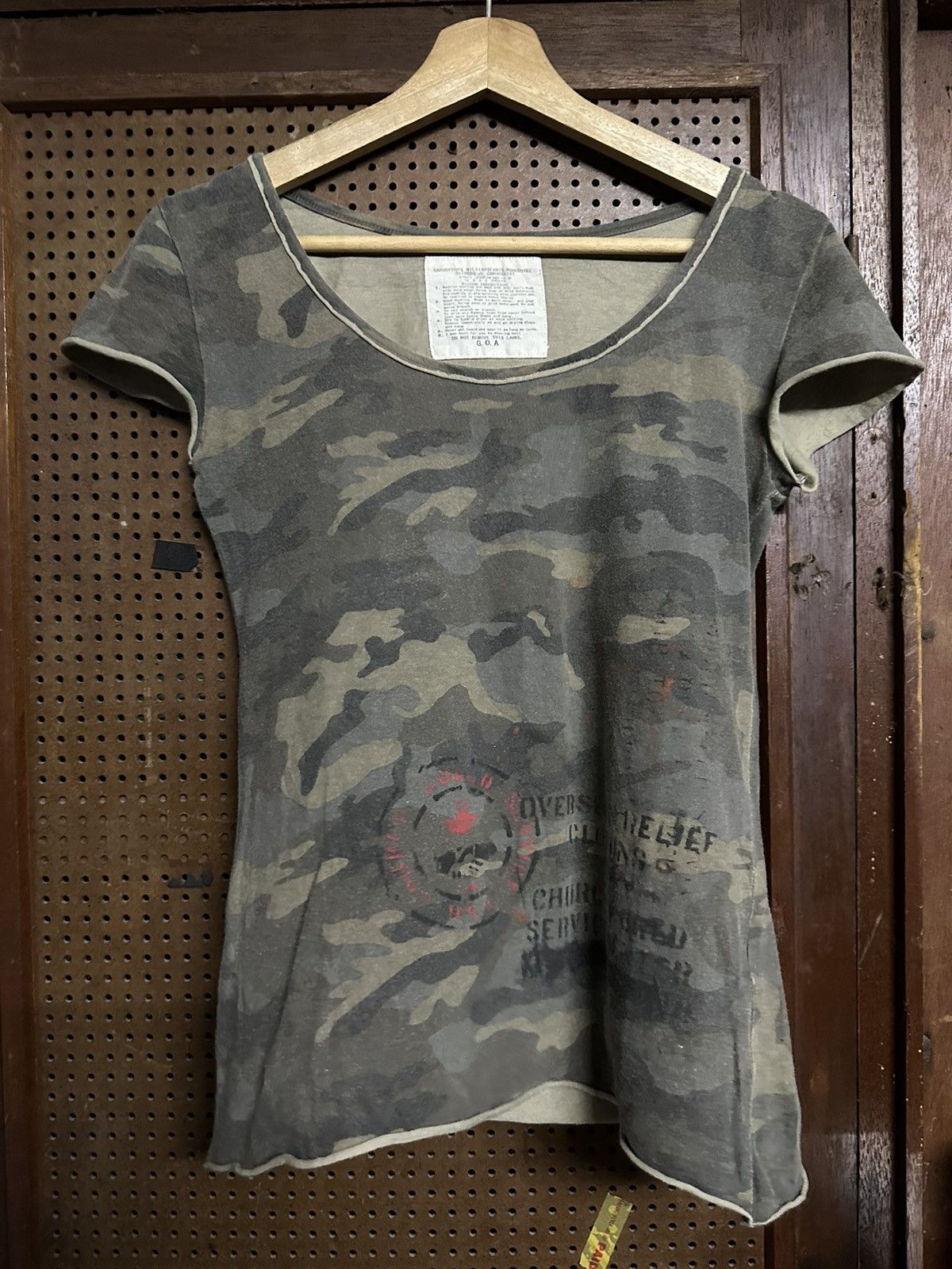 If Six Was Nine 2000s - G.O.A Camo Poem Shirt Size US S / EU 44-46 / 1 - 12 Thumbnail