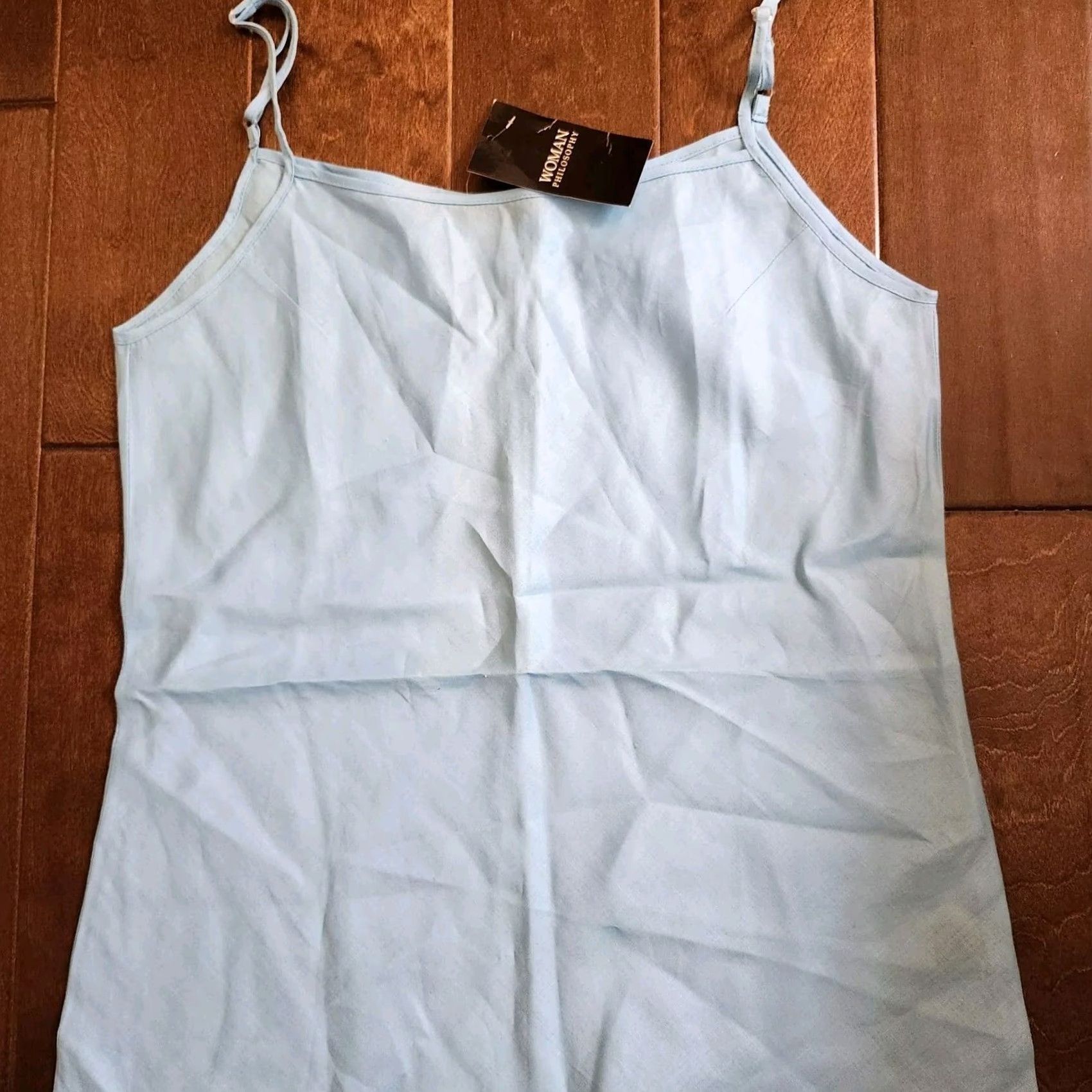 Vintage Philosophy Tank Women XL Blue Flower Sleeveless NWT Regular Top Casual Travel Size XL / US 12-14 / IT 48-50 - 3 Thumbnail