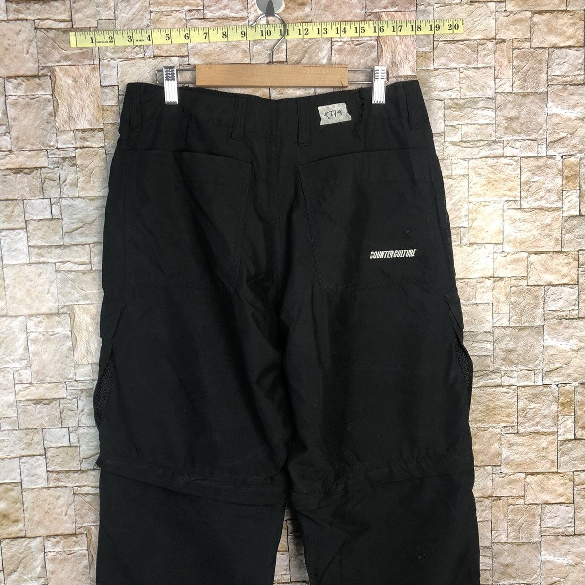 Japanese Brand Counter Culture Black Cargo Multipocket Pants #A340 Size US 30 / EU 46 - 16 Thumbnail