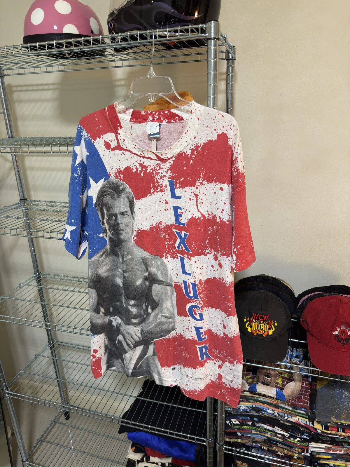 WWE Vintage wwe wwf lex luger aop 1993 rare tee Size US XL / EU 56 / 4 - 1 Thumbnail