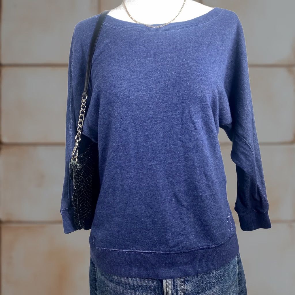 Juicy Couture Juicy Couture Sweater Women's Small Blue Knit Lace Up Back Y2K Retro Long Sleeve Size S / US 4 / IT 40 - 1 Thumbnail