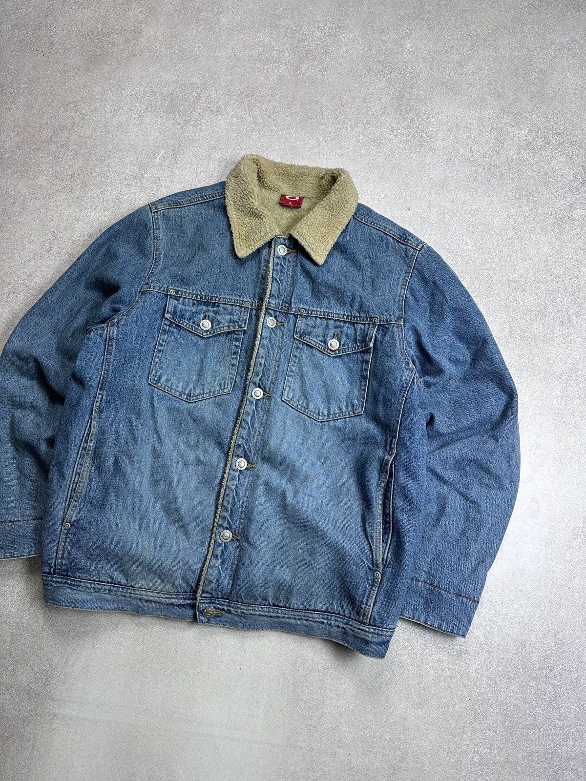Oakley Vintage Oakley Software Denim Sherpa Jacket Rare L Size US L / EU 52-54 / 3 - 2 Thumbnail