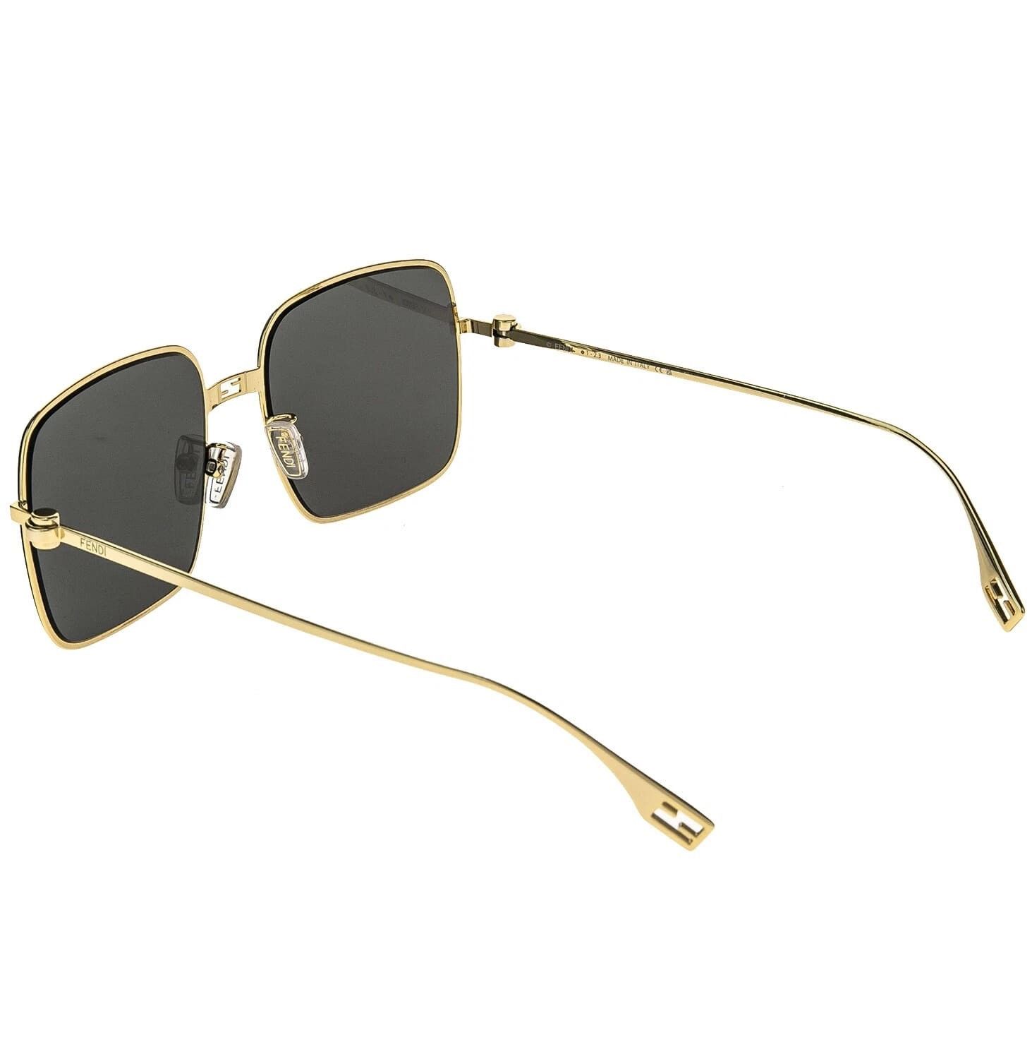 Fendi FENDI BAGUETTE 40123 Gold Fashion Sunglasses FE40123U 30A Size ONE SIZE - 8 Thumbnail