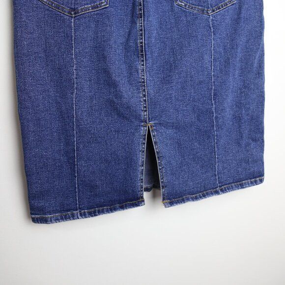 Vintage Vintage Urban Star Denim Jean Blue Wash Mini Short Skirt Size 32" / US 10 / IT 46 - 7 Thumbnail