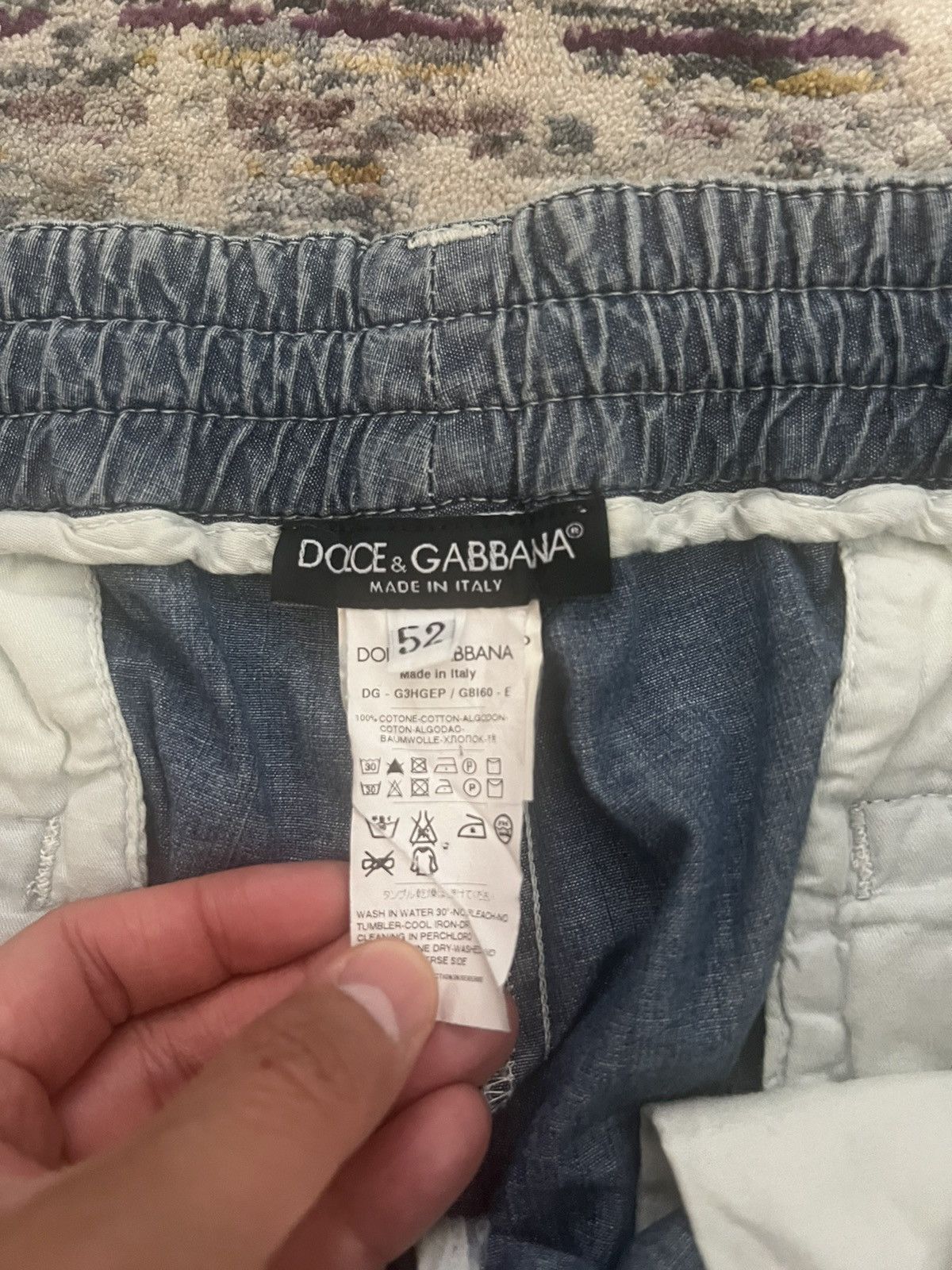 Dolce & Gabbana Dolce & Gabbana Men's Blue Denim Cargo Pants Sz 52/36 Size US 36 / EU 52 - 2 Thumbnail