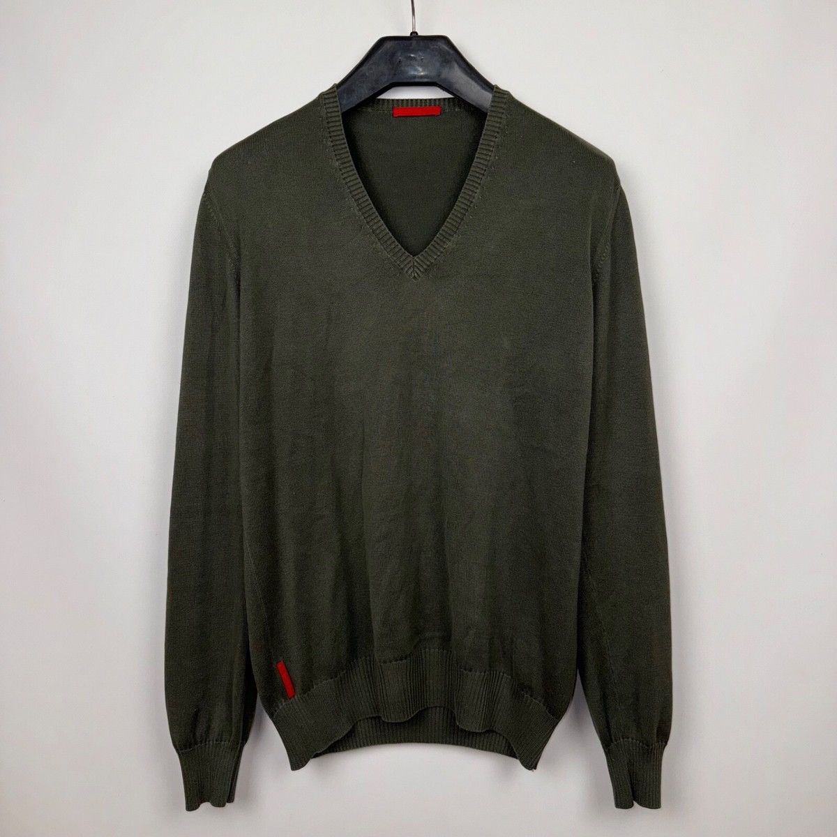 PRADA VINTAGE SWEATER PULLOVER V-NECK LONG SLEEVE JUMPER