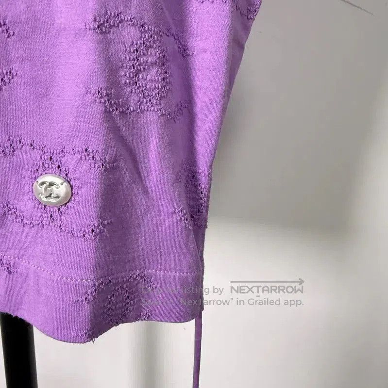 Chanel Chanel Purple Cotton Women's T-Shirt . Size M / US 6-8 / IT 42-44 - 6 Thumbnail