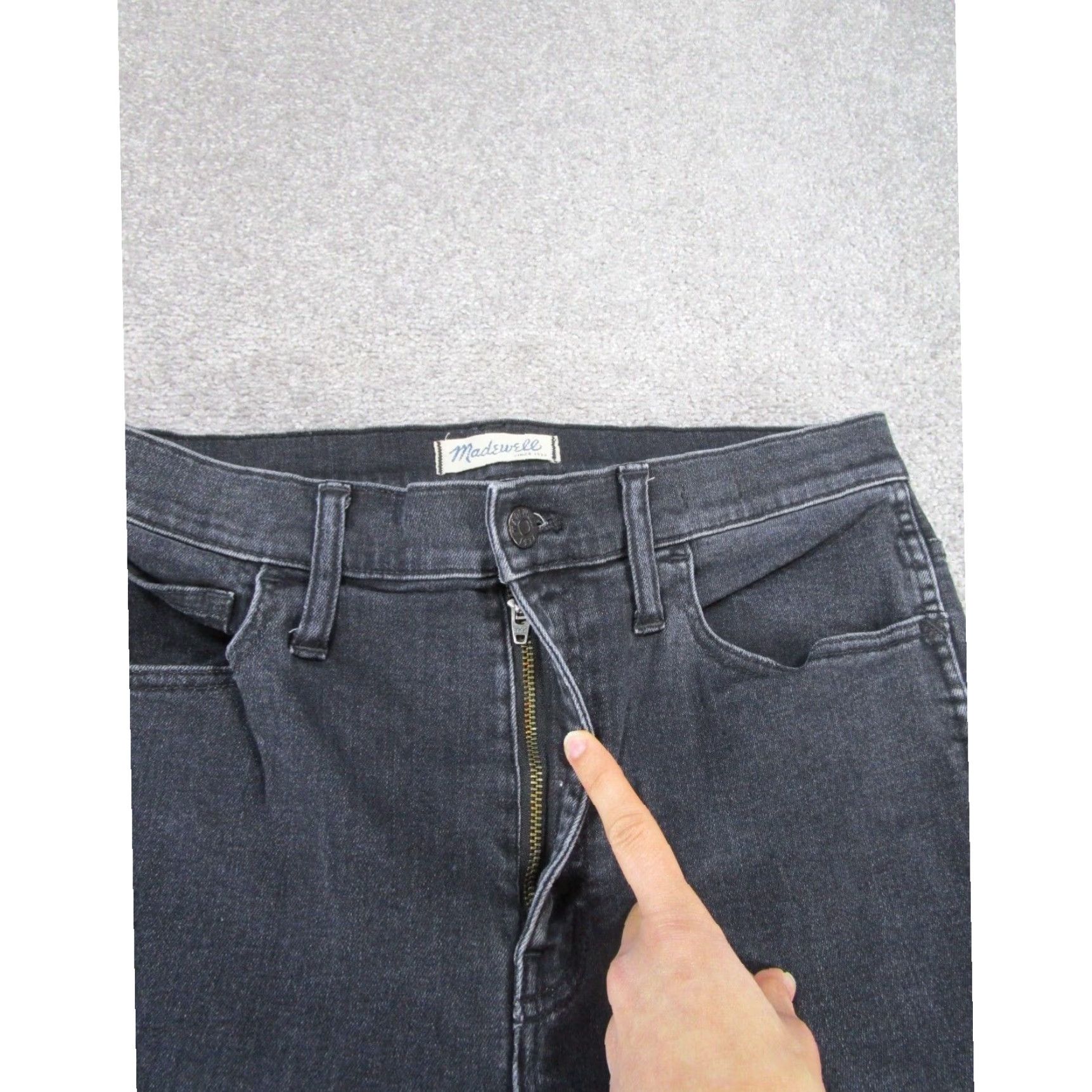 Madewell Madewell High Rise Skinny Jeans Womens Black Denim Size 31 Size 24" / US 00 / IT 34 - 3 Thumbnail