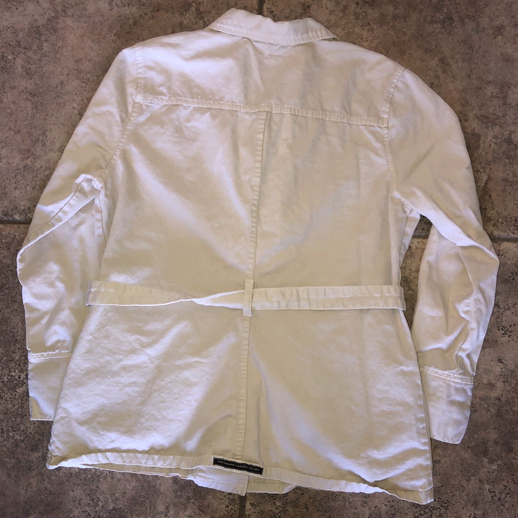Vintage Adriano Goldschmied beige jacket Womens L Regular Cotton Beige Jacket Womens L AG Basic Jacket 90s? Size L / US 10 / IT 46 - 4 Thumbnail