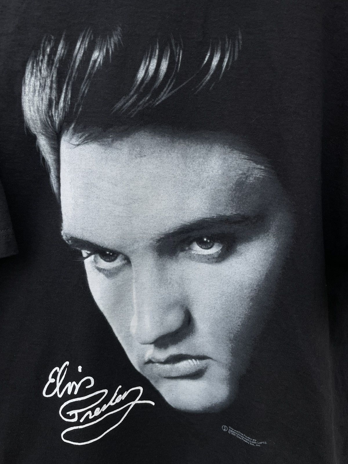 Alstyle × Band Tees × Vintage Vintage 2001 Elvis Presley Big Face Tee XL Size US XL / EU 56 / 4 - 4 Thumbnail