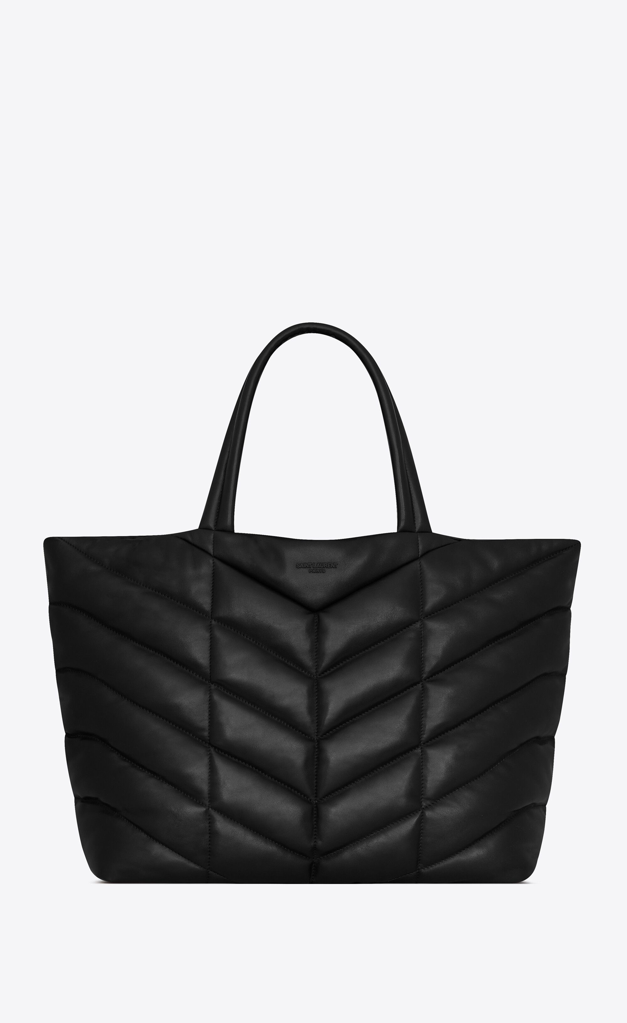 Saint Laurent Paris o1bcso1str1225 Size: OS/Puffer Tote Bag in Black Size ONE SIZE - 1 Thumbnail