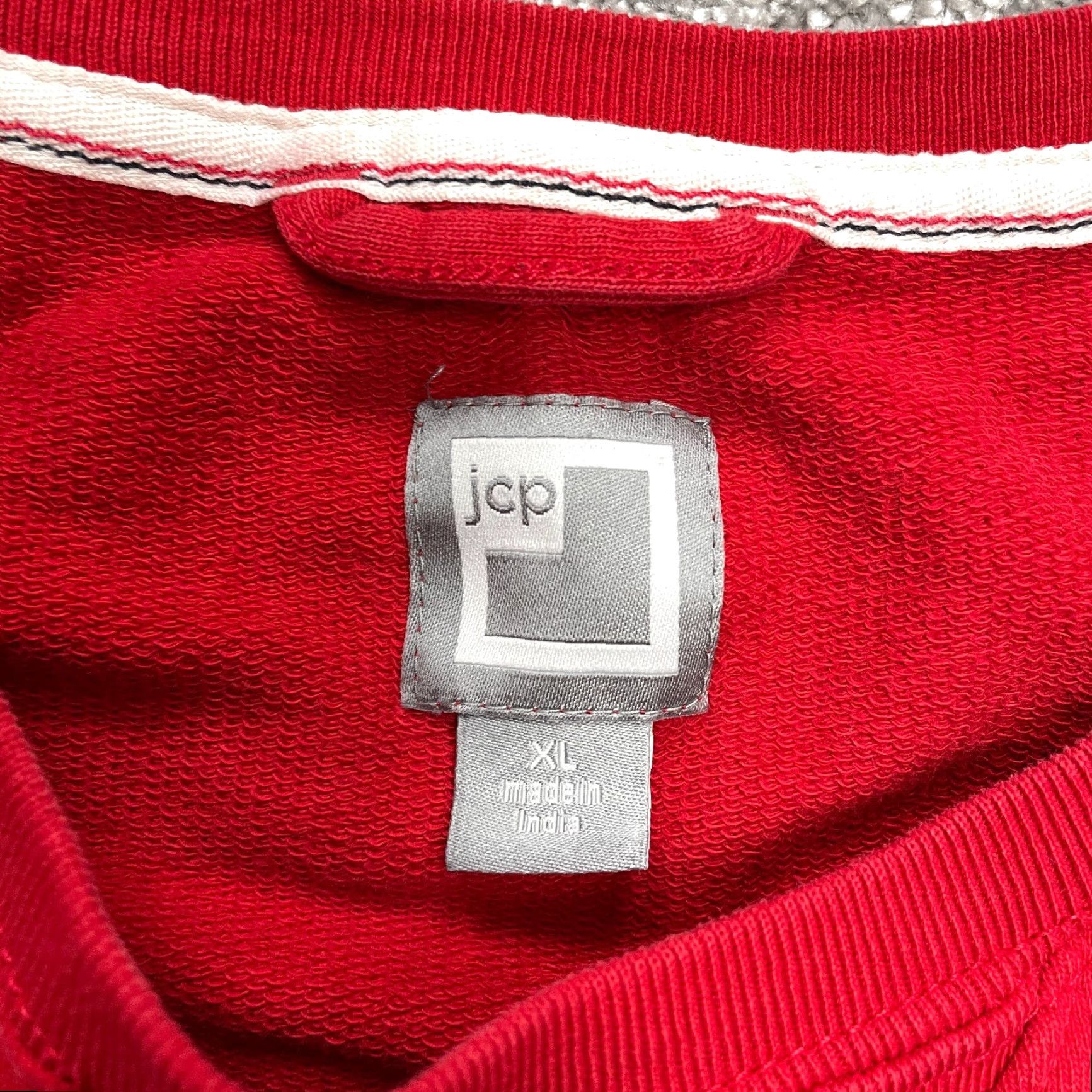 Vintage VINTAGE J. C. Penney Sweatshirt Unisex Adults Sweatshirt XL Red Crew Neck Pullover Solid Cotton Knit Top Size US XL / EU 56 / 4 - 3 Thumbnail