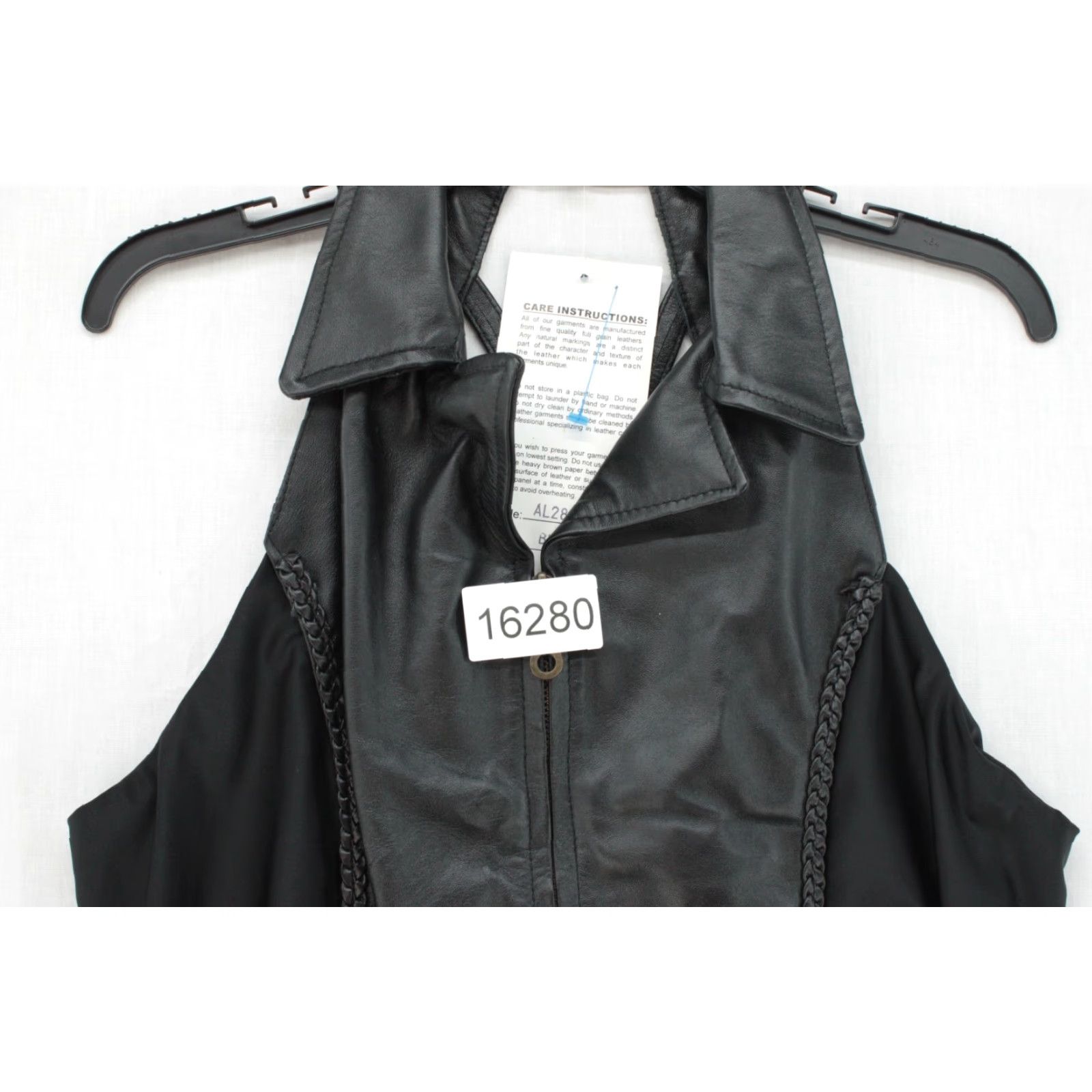 Vintage VINTAGE Allstate Biker Vest Shirt Women 3XL Black Leather Full Zip Sleeveless Plus Size Size XXL / US 16-18 / IT 52-54 - 8 Thumbnail