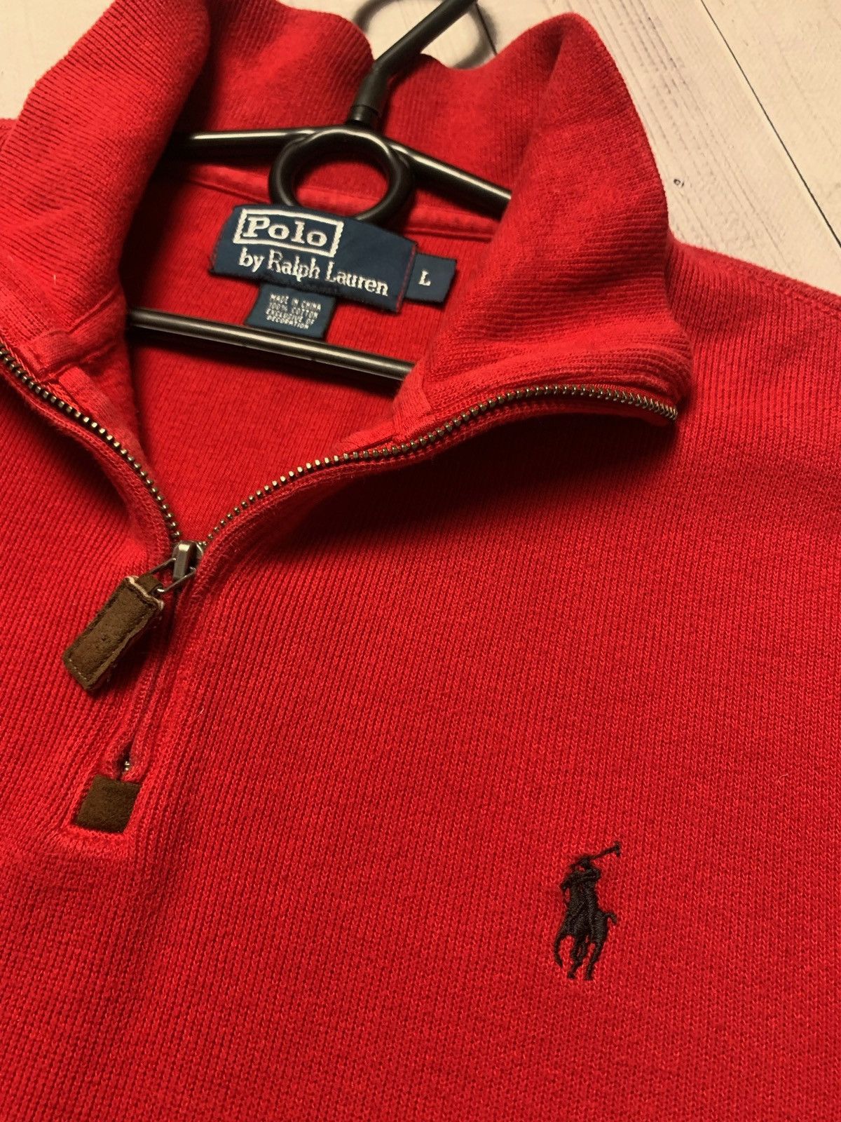 Vintage Polo Ralph Lauren vintage 1/3 zip sweater Size L Size US L / EU 52-54 / 3 - 2 Thumbnail
