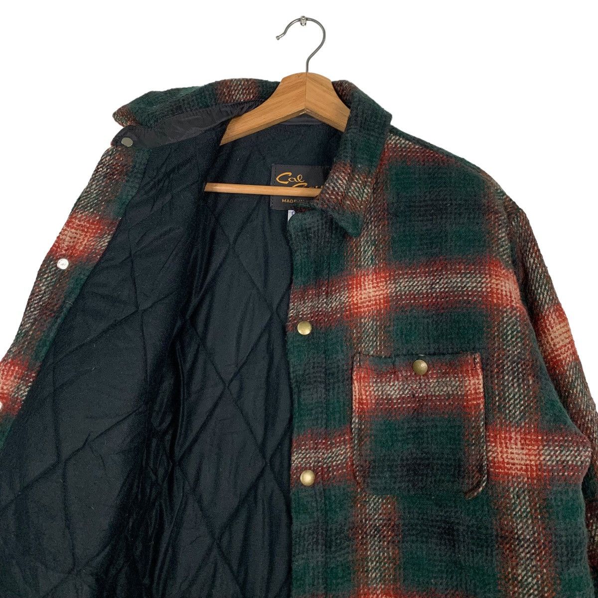 Flannel CAL CRAFT Shadow Plaid Checked Flannel Jacket #0016-C1 Size US M / EU 48-50 / 2 - 12 Thumbnail