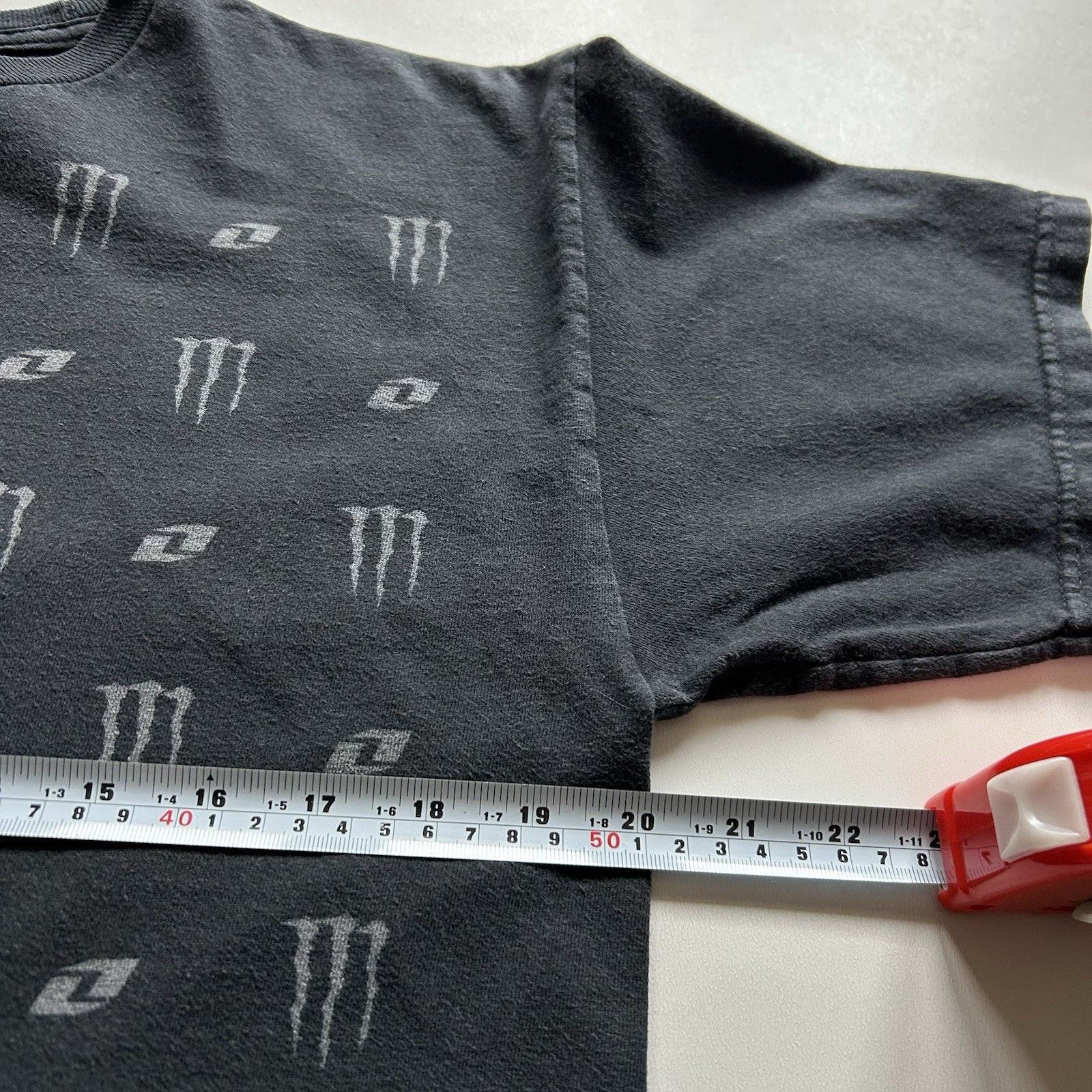 Vintage Vintage Monster Energy T Shirt Medium Y2K AOP Faded Black Size US M / EU 48-50 / 2 - 4 Thumbnail