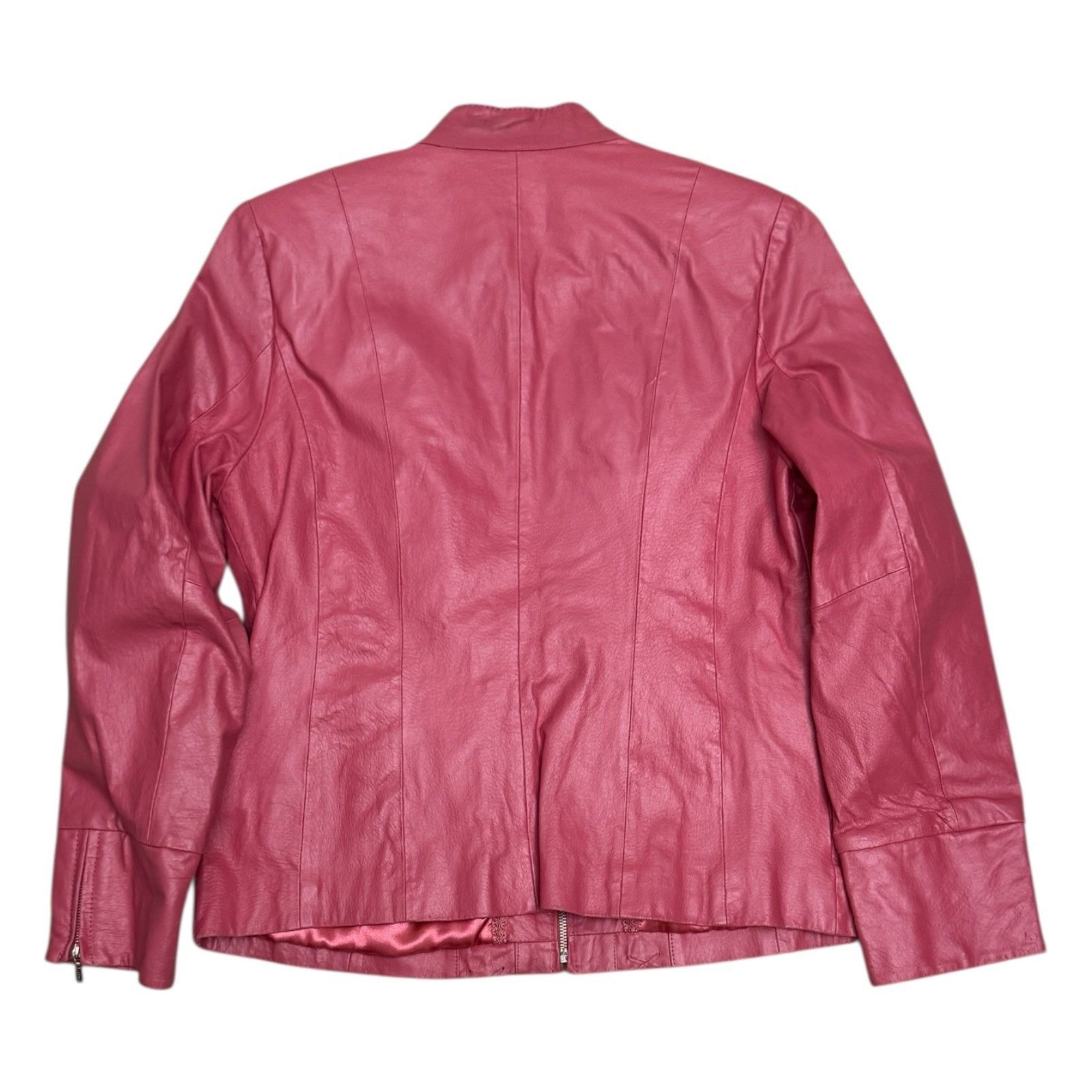 Other BRADLEY BAYOU Leather Pink Designer Vintage Jacket Medium Size M / US 6-8 / IT 42-44 - 2 Thumbnail