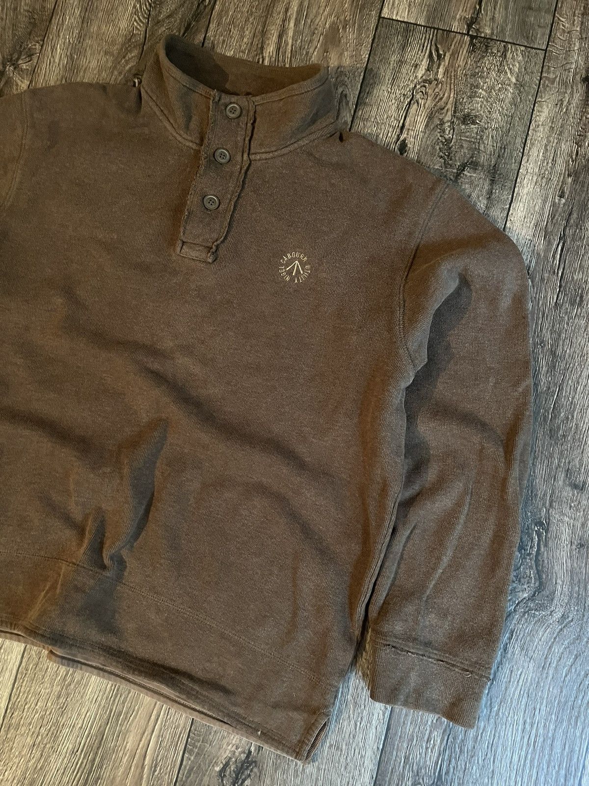 Nigel Cabourn × Vintage Nigel Cabourn Logo Utility 3/4 Vintage Japanese Sweater Size US XL / EU 56 / 4 - 2 Thumbnail