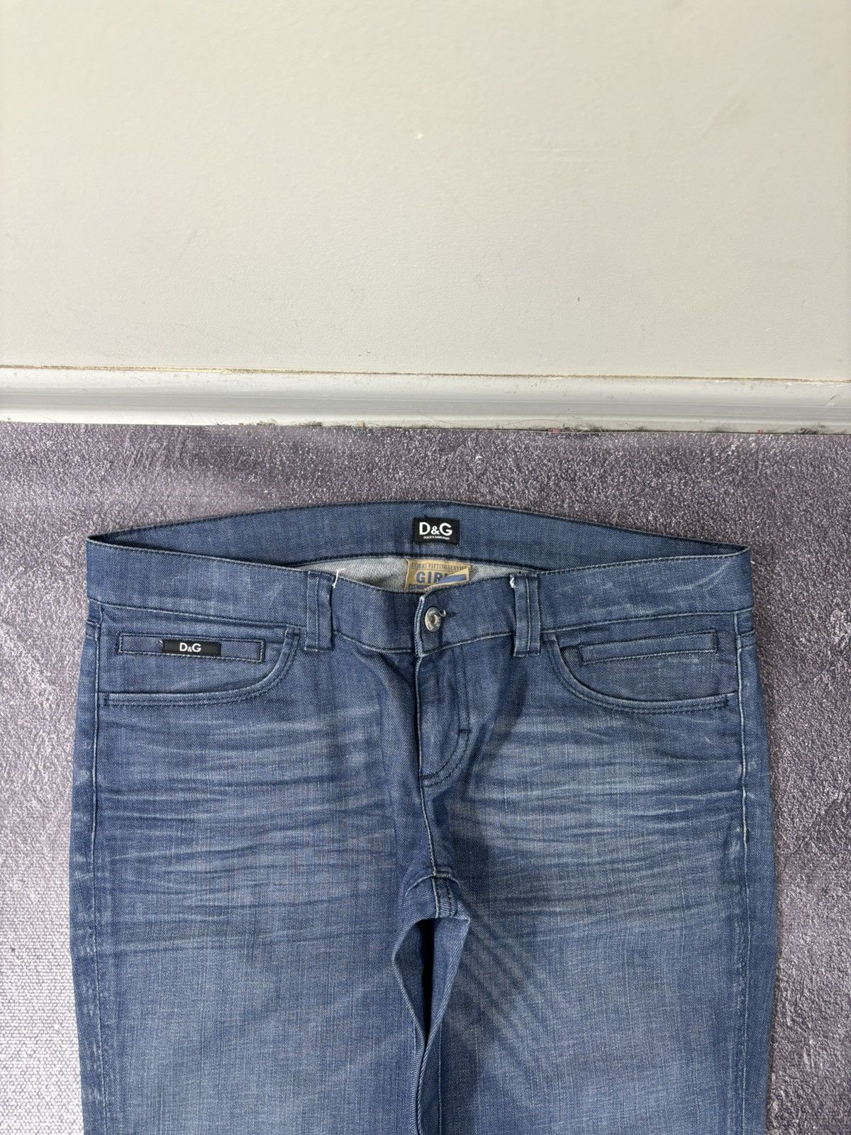 Dolce & Gabbana Vintage Dolce & Gabbana Women’s Girly Low Rise Denim Jeans Size 31" - 4 Thumbnail