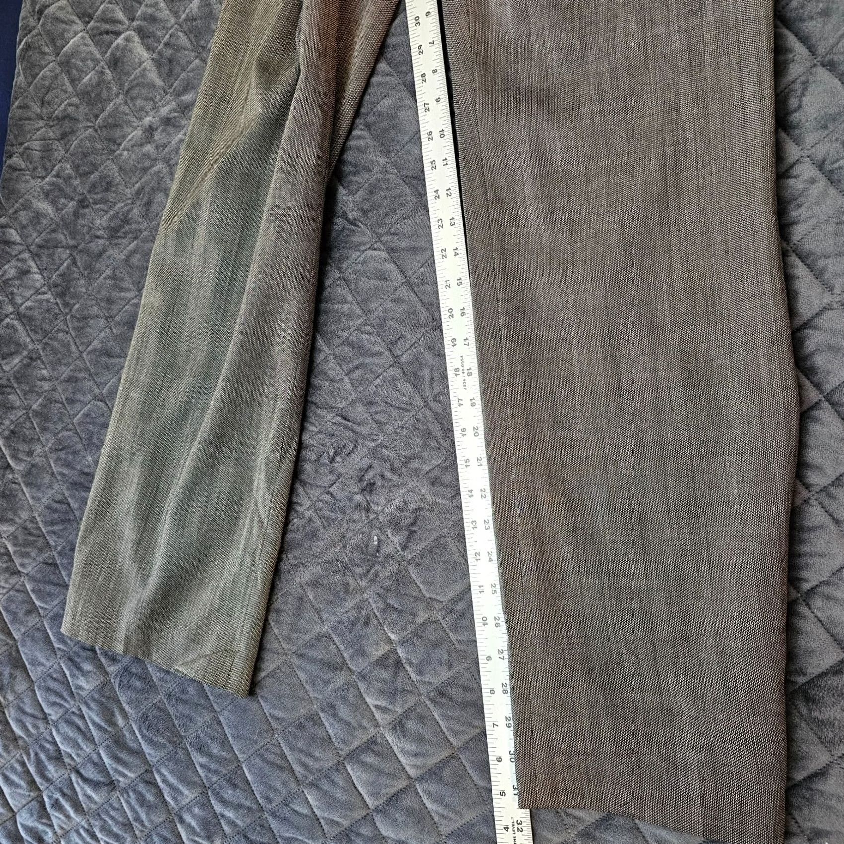 Ann Taylor Ann Taylor Wool Pants Women's Size 4 Gray Multi Fleck Lined Dress Pants Flat Front Stretch Cuffed Regular 31.5in Inseam Womens Size 28" / US 6 / IT 42 - 7 Thumbnail