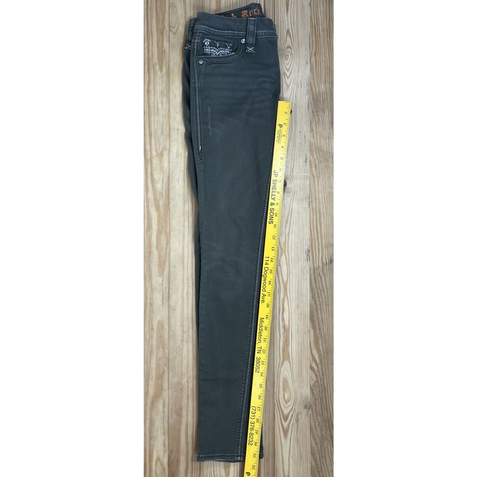 Rock Revival Rock Revival Betty Skinny Jeans Rhinestones Sequin Embellish Size 25" / US 0 / IT 36 - 7 Thumbnail