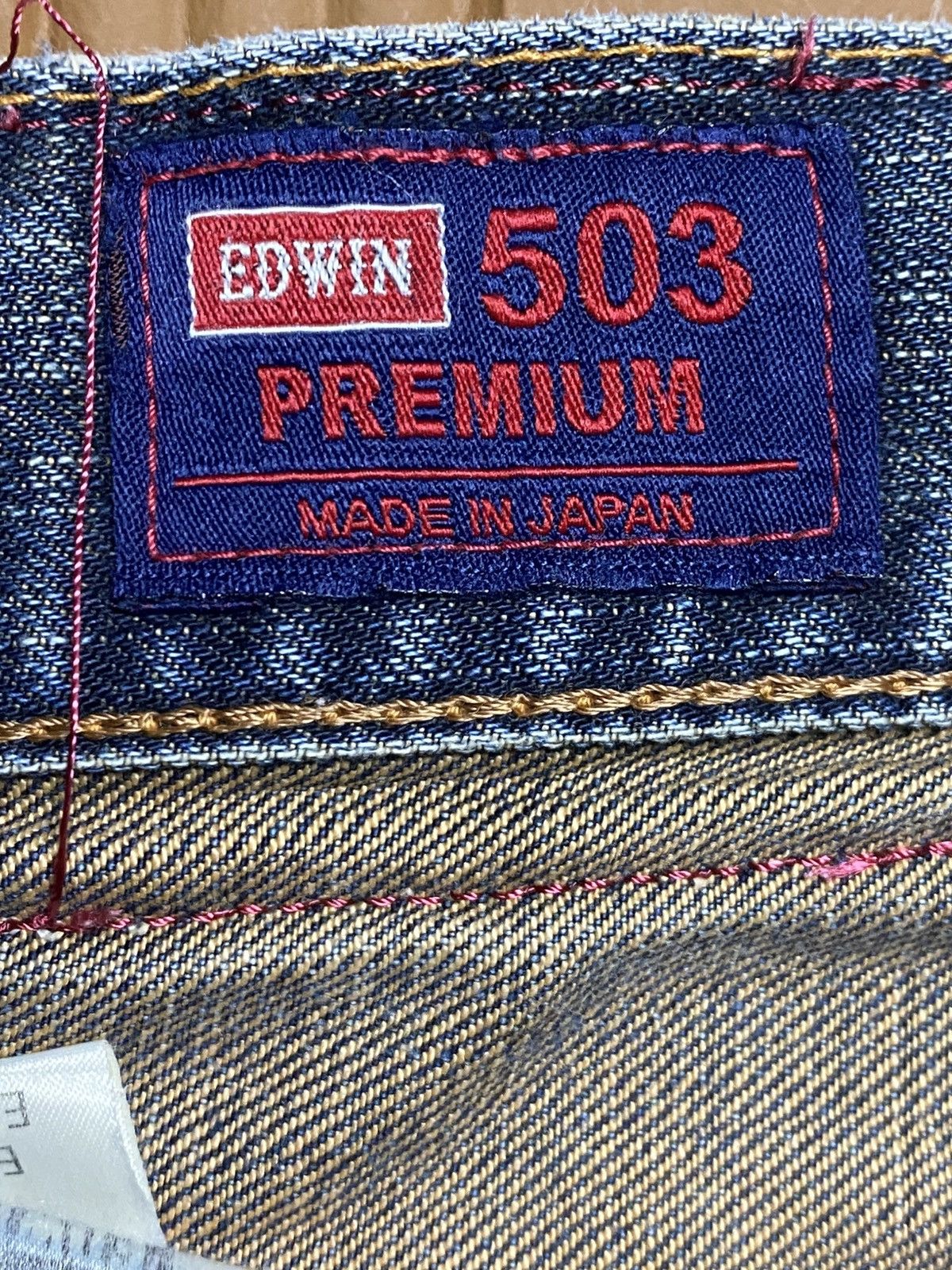 Japanese Brand Vintage Edwin 503 Premium Japan Distressed Loose Jeans Size US 32 / EU 48 - 11 Thumbnail