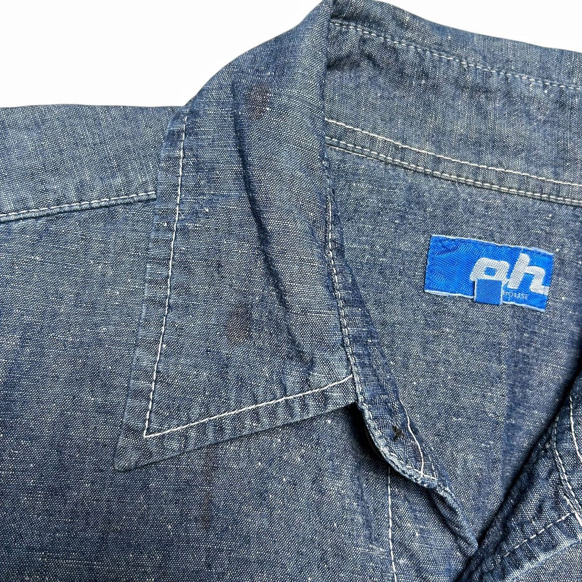 ABAHOUSE × Japanese Brand Abahouse Japan Western Short Sleeve Chambray Work Shirt Size US M / EU 48-50 / 2 - 9 Thumbnail