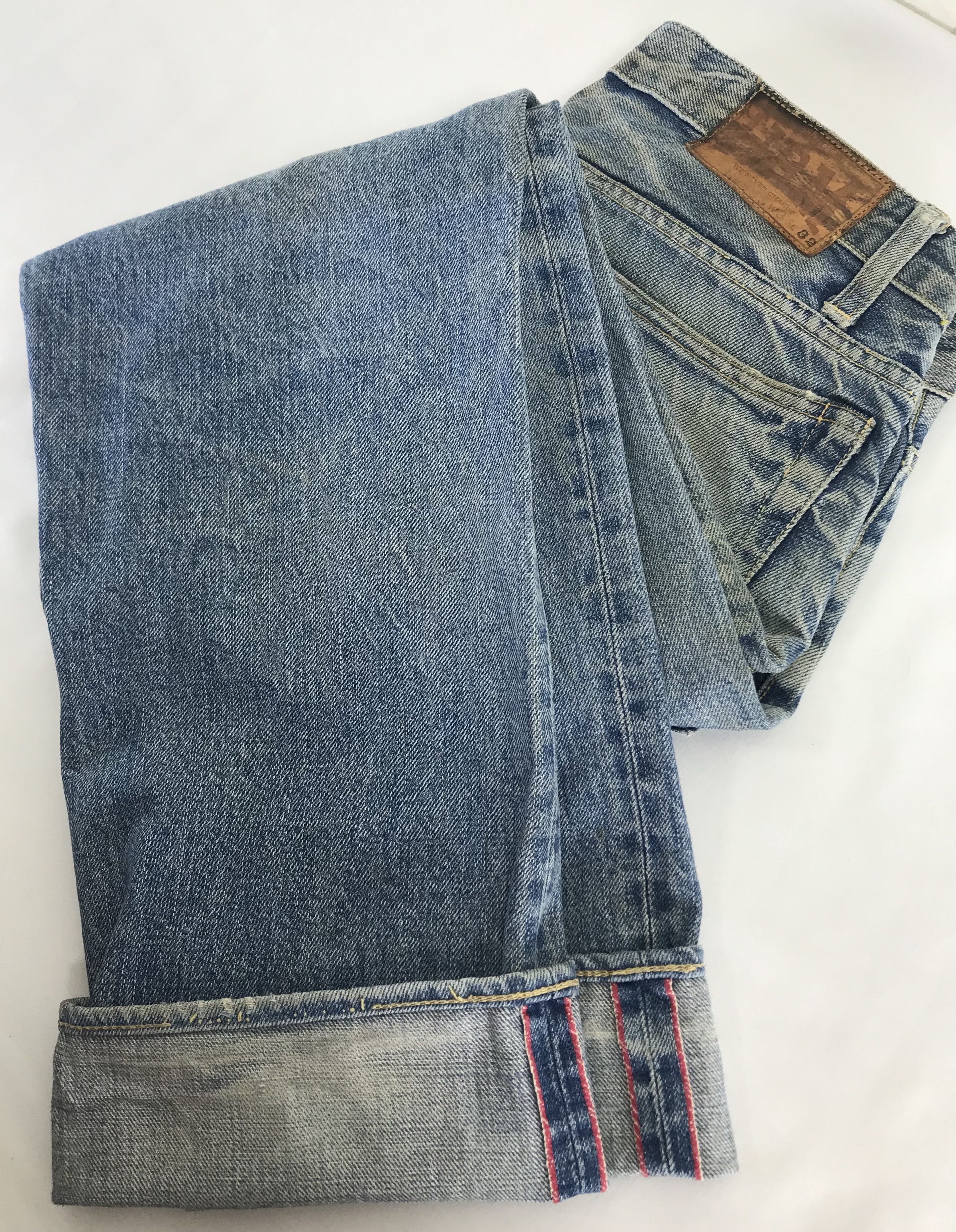 HOLLYWOOD RANCH MARKET Vintage 90s Blue Japan Hollywood Ranch Market Selvedge Jeans Size US 31 - 14 Thumbnail